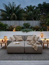 Modo 2 Seater Outdoor Sofa - Almond with Malbec Aluminum
