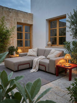 Modo 2 Seater Outdoor Sofa - Almond with Malbec Aluminum