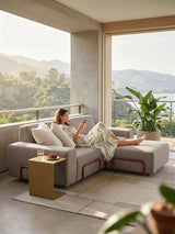 Modo 2 Seater Outdoor Sofa - Almond with Malbec Aluminum
