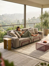 Modo 2 Seater Outdoor Sofa - Almond with Malbec Aluminum