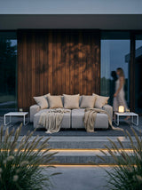 Modo 2 Seater Outdoor Sofa - Almond with Stone Aluminum