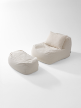 Dume Lounge Chair + Ottoman Velvet - Boucle