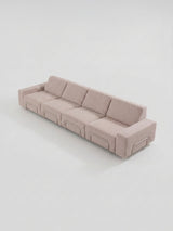 Modo 4 Seater Outdoor Sofa - Burgundy with Stone Aluminum