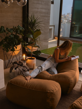 Dume Ottoman Velvet - Cognac