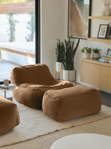 Dume Ottoman Velvet - Cognac