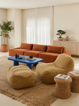 Dume Lounge Chair + Ottoman Performance Fabric - Chamomile