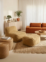 Dume Lounge Chair + Ottoman Performance Fabric - Chamomile