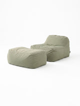 Dume Lounge Chair + Ottoman Velvet - Aqua