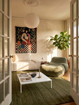 Dume Lounge Chair + Ottoman Velvet - Aqua