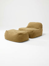 Dume Lounge Chair + Ottoman Performance Fabric - Chamomile