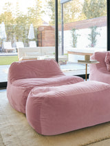 Dume Ottoman Slipcover - Faded Rose