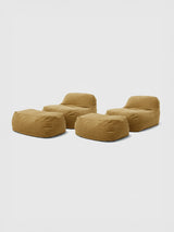 Dume Lounge Chair + Ottoman Performance Fabric (Set of Two) - Chamomile