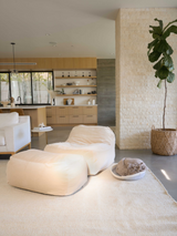 Dume Lounge Chair + Ottoman Velvet - Marshmallow