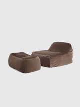 Dume Lounge Chair + Ottoman Velvet - Portobello