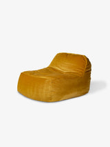 Dune Velvet Accent Bean Bag Lounge Chair Saffron Yellow Gold