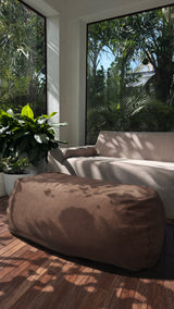 Dume Ottoman Performance Fabric - Mocha