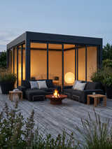 Modo 3 Seater Outdoor Sofa - Graphite with Stone Aluminum