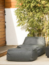 Dume Lounge Chair + Ottoman Outdoor - Graphite