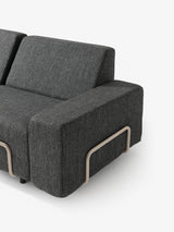 Modo 3 Seater Outdoor Sofa - Graphite with Stone Aluminum