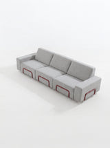 Modo 3 Seater Outdoor Sofa - Gray with Malbec Aluminum