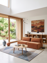 Modo Armless (80") Sofa - Velvet - Coral