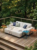 Modo 2 Seater Outdoor Sofa - Oat with Stone Aluminum