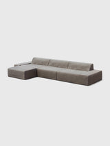 Modo 3 Piece (142") Sofa + Ottoman - Performance Fabric - Mocha