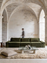 Modo 3 Piece (142") Sofa - Velvet - Moss