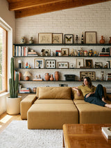 Modo 2 Piece (102") Sofa + Ottoman - Performance Fabric - Chamomile