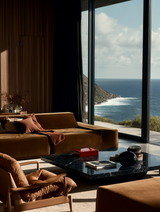 Modo 3 Piece (142") Sofa + 2 Ottoman - Velvet - Cognac