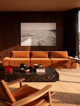 Modo 3 Piece (142") Sofa + 2 Ottoman - Velvet - Cognac