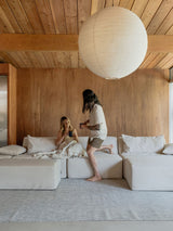 Modo Center Slipcover - Performance Fabric - Natural