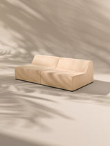 Modo Armless (80") Sofa - Velvet - Marshmallow