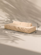 Modo 2 Piece (102") Sofa - Velvet - Marshmallow