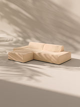 Modo 2 Piece (102") Sofa + Ottoman - Velvet - Marshmallow