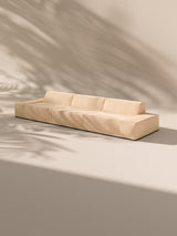 Modo 3 Piece (142") Sofa - Velvet - Marshmallow