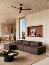 Modo 3 Piece (142") Sofa - Performance Fabric - Mocha