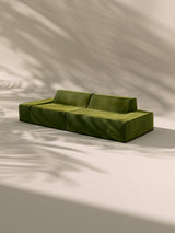 Modo 2 Piece (102") Sofa - Velvet - Moss
