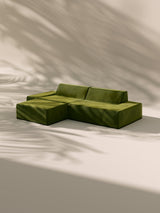 Modo 2 Piece (102") Sofa + Ottoman - Velvet - Moss