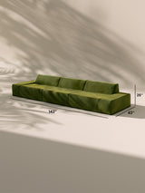 Modo 3 Piece (142") Sofa - Velvet - Moss