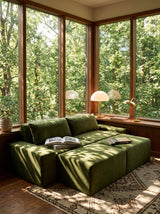 Modo 2 Piece (102") Sofa - Velvet - Moss