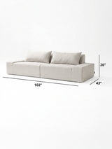 Modo 2 Piece (102") Sofa - Velvet - Moss