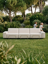 Modo 3 Seater Outdoor Sofa - Oat with Stone Aluminum