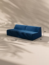 Modo Armless (80") Sofa - Velvet - Pacific