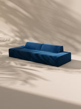 Modo 2 Piece (102") Sofa - Velvet - Pacific