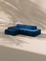 Modo 2 Piece (102") Sofa + Ottoman - Velvet - Pacific