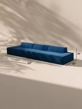 Modo 3 Piece (142") Sofa - Velvet - Pacific