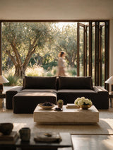 Modo 2 Piece (102") Sofa + 2 Ottoman - Velvet - Portobello