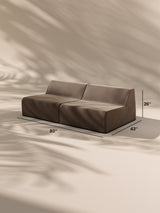 Modo Armless (80") Sofa - Velvet - Portobello