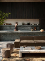 Modo 2 Piece (102") Sofa + 2 Ottoman - Velvet - Portobello